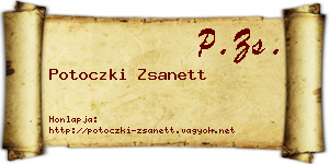 Potoczki Zsanett névjegykártya